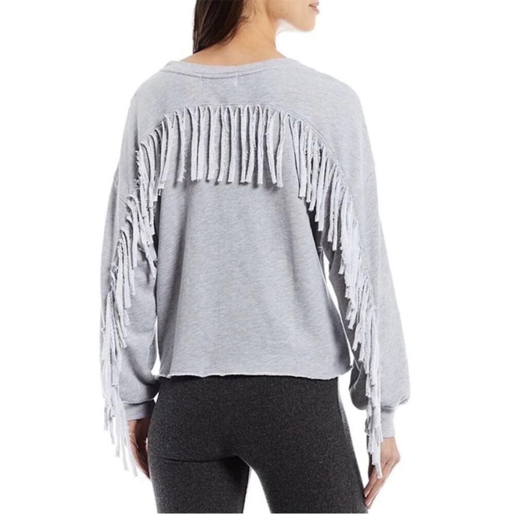 NWT Wildfox Ophelia raw fringe detail cut off sweatshirt - Picture 5 of 13